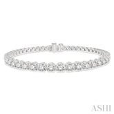4 ctw Round Cut Diamond Tennis Bracelet in 14K White Gold